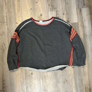 Natural Life Knit Trim Sweatshirt size S/M